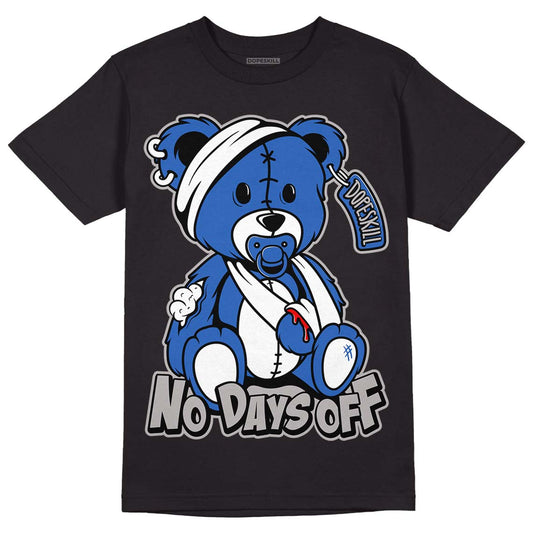 True Blue 1s DopeSkill T-Shirt Hurt Bear Graphic - Black