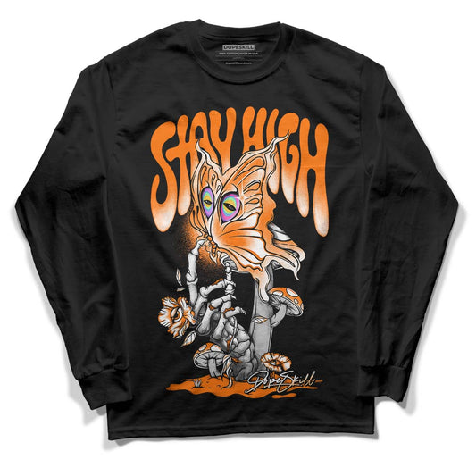 Wmns Dunk Low 'Magma Orange DopeSkill Long Sleeve T-Shirt Stay High Graphic Streetwear - Black