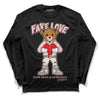 Jordan 1 High OG WMNS Washed Pink DopeSkill Long Sleeve T-Shirt Fake Love Graphic Streetwear - Black