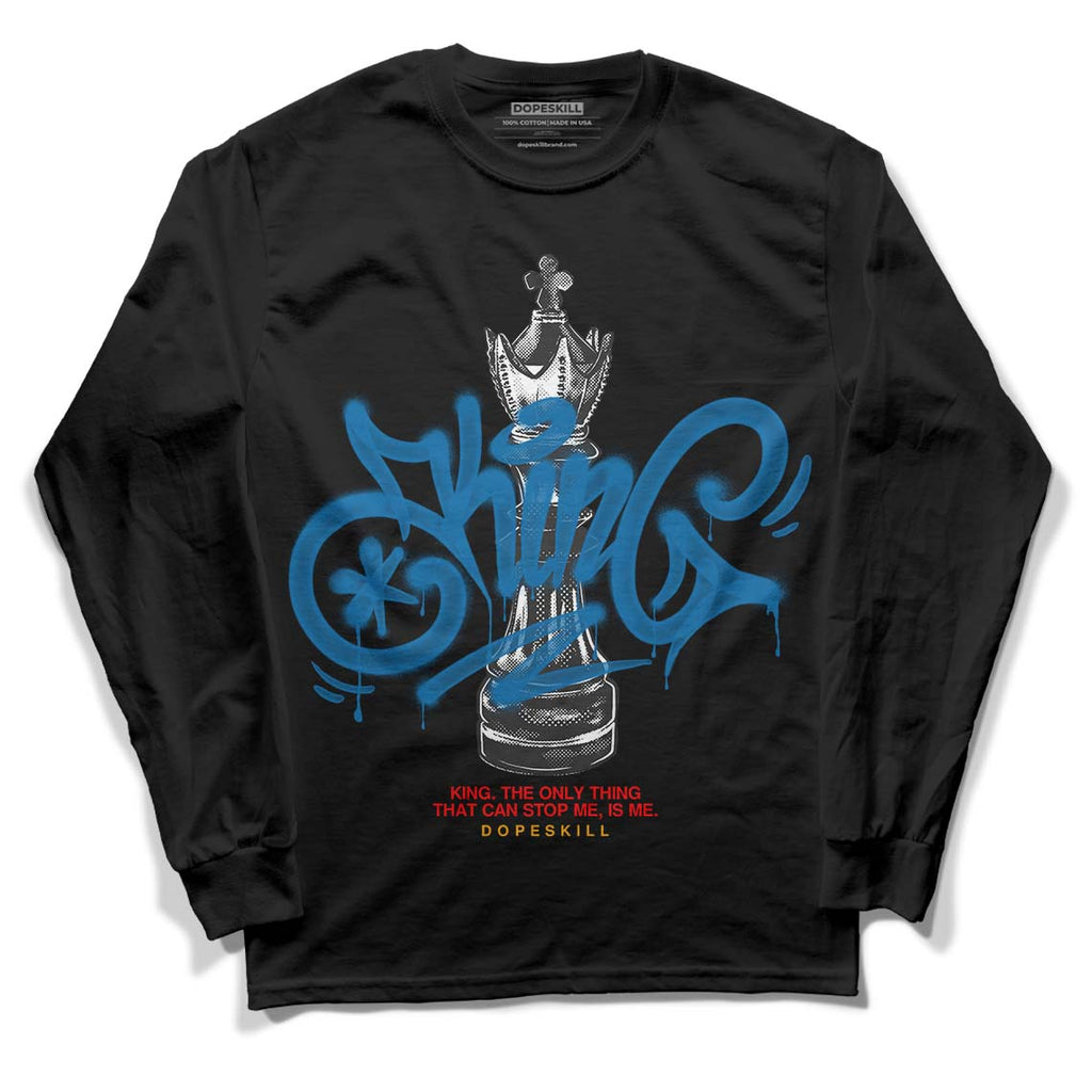 Jordan 4 Retro GS 'Messy Room' DopeSkill Long Sleeve T-Shirt King Chess Graphic Streetwear - Black