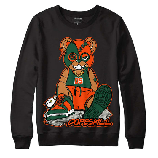 Dunk Low Team Dark Green Orange DopeSkill Sweatshirt Greatest Graphic - Black