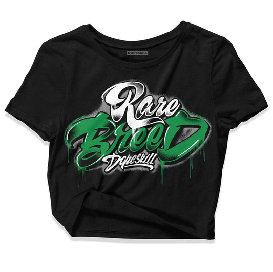 Jordan 3 WMNS “Lucky Green” DopeSkill Women's Crop Top Rare Breed Type Graphic Streetwear - Black