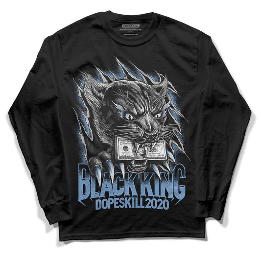 Jordan 5 Retro University Blue DopeSkill Long Sleeve T-Shirt Black King Graphic Streetwear - Black