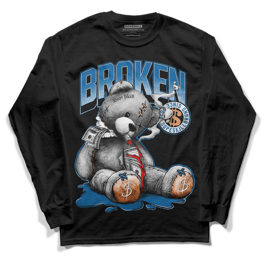 Jordan 3 Retro Wizards DopeSkill Long Sleeve T-Shirt Sick Bear Graphic Streetwear - Black