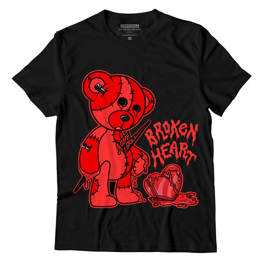 AJ 9 Chile Red DopeSkill T-Shirt Broken Heart Graphic