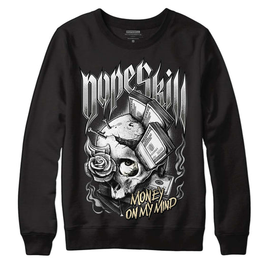 Jordan 4 Retro SE Craft Photon Dust DopeSkill Sweatshirt Money On My Mind Graphic Streetwear  - Black 