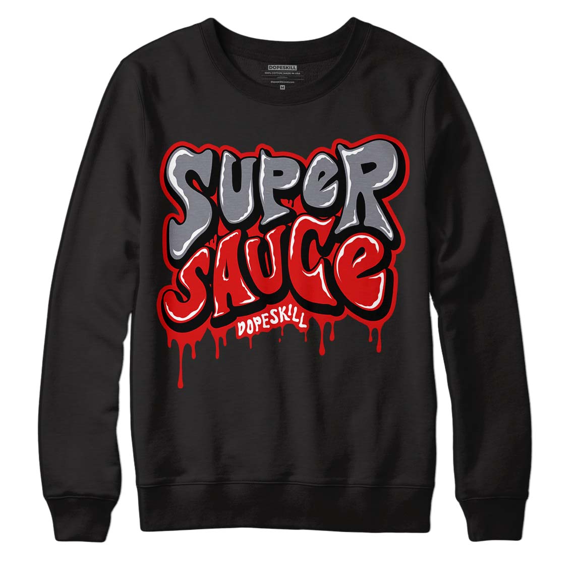 Gym Red 9s DopeSkill Sweatshirt Super Sauce Graphic - Black