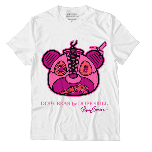 AJ 14 Low Shocking Pink DopeSkill T-Shirt Sneaker Bear Head Graphic