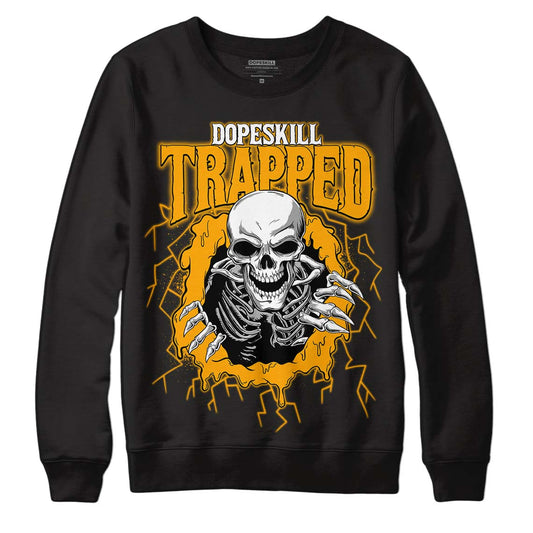 Black Taxi 12s DopeSkill Sweatshirt Trapped Halloween Graphic - White 