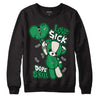 Jordan 2 Retro Lucky Green DopeSkill Sweatshirt Love Sick Graphic Streetwear - Black 