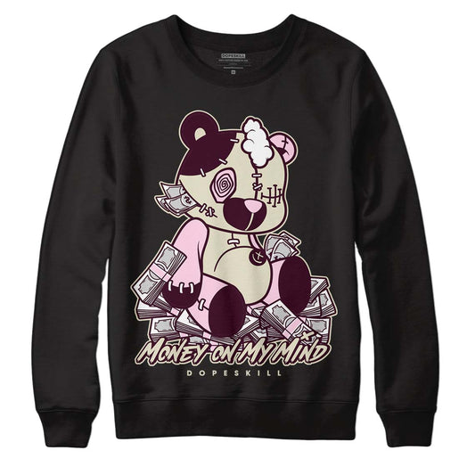 Dunk Low Night Maroon and Medium Soft Pink DopeSkill Sweatshirt MOMM Bear Graphic Streetwear - Black 