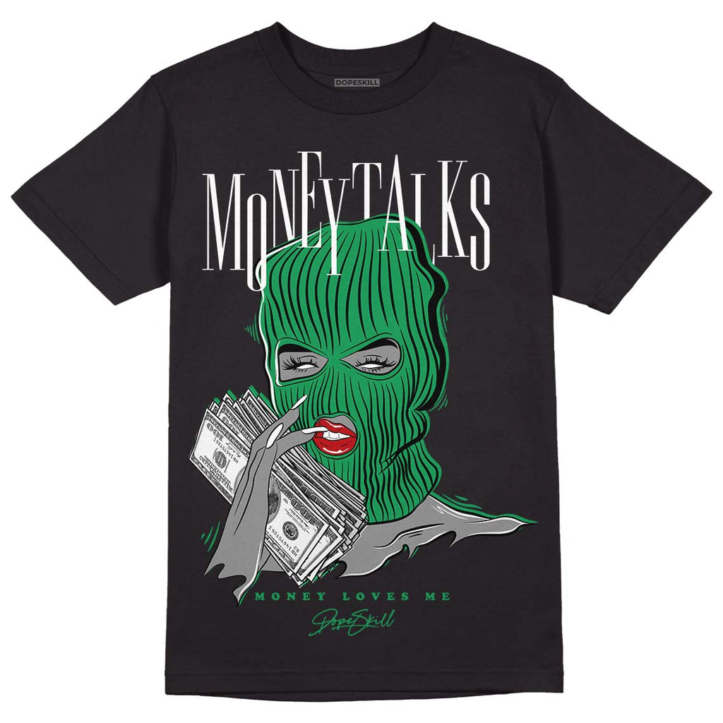 Jordan 6 Rings "Lucky Green" DopeSkill T-Shirt Money Talks Graphic Streetwear - Black