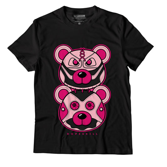 AJ 1 Mid Coral Chalk DopeSkill T-Shirt Leather Bear Graphic