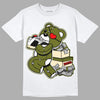 Travis Scott x Jordan 1 Low OG “Olive” DopeSkill T-Shirt Bear Steals Sneaker Graphic Streetwear - White