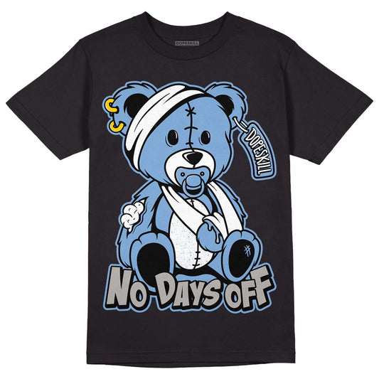 Jordan 5 Retro University Blue DopeSkill T-Shirt Hurt Bear Graphic Streetwear - Black
