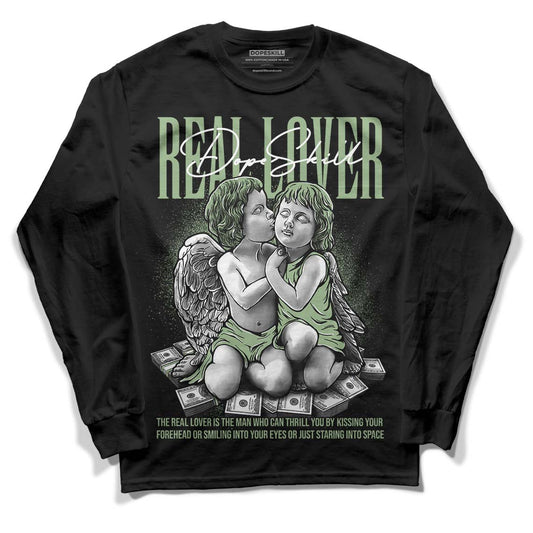 Jordan 4 Retro “Seafoam” DopeSkill Long Sleeve T-Shirt Real Lover Graphic Streetwear  - Black
