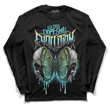 Aqua 5s DopeSkill Long Sleeve T-Shirt DopeSkill Evolution Graphic - Black