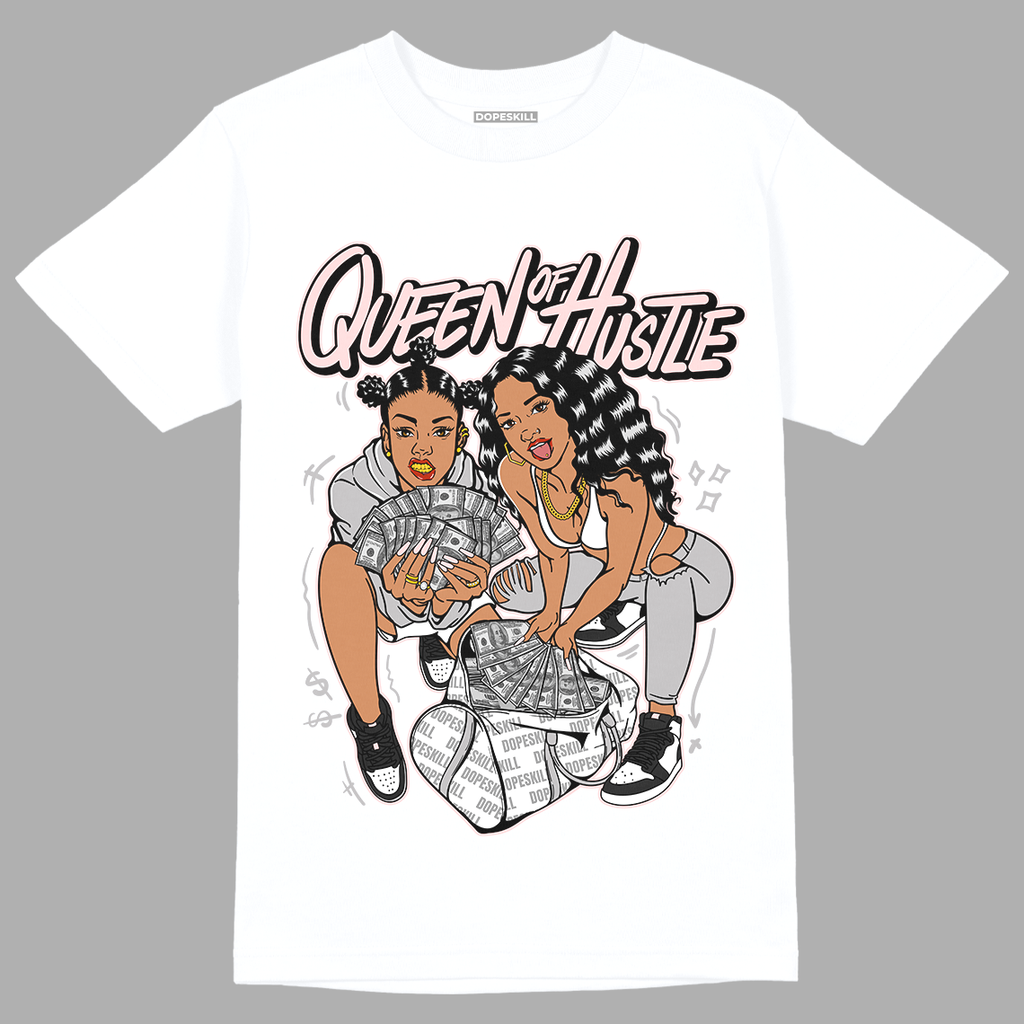Jordan 1 Retro High OG Stage Haze DopeSkill T-Shirt Queen Of Hustle Graphic - White 