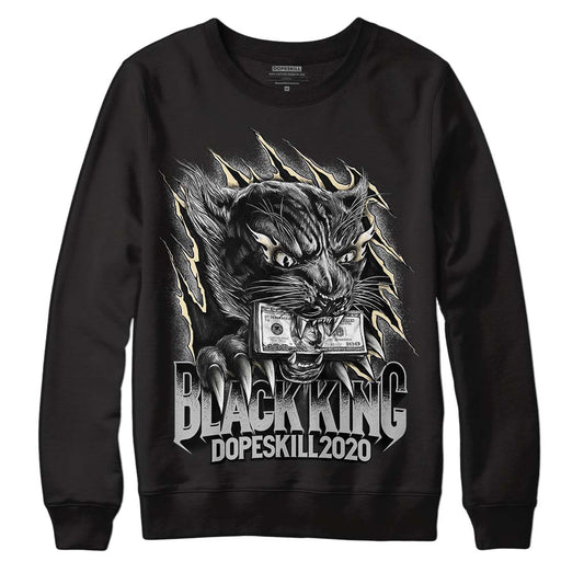  Jordan 4 Retro SE Craft Photon Dust  DopeSkill Sweatshirt Black King Graphic Streetwear - Black