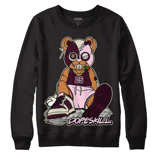 Dunk Low Night Maroon and Medium Soft Pink DopeSkill Sweatshirt Greatest Graphic Streetwear - Black 