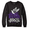 Jordan 3 Dark Iris DopeSkill Sweatshirt Juneteenth 1865 Graphic Streetwear - Black