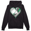 Jordan 3 WMNS “Lucky Green” DopeSkill Hoodie Sweatshirt Heart Jordan 3 Graphic Streetwear - Black