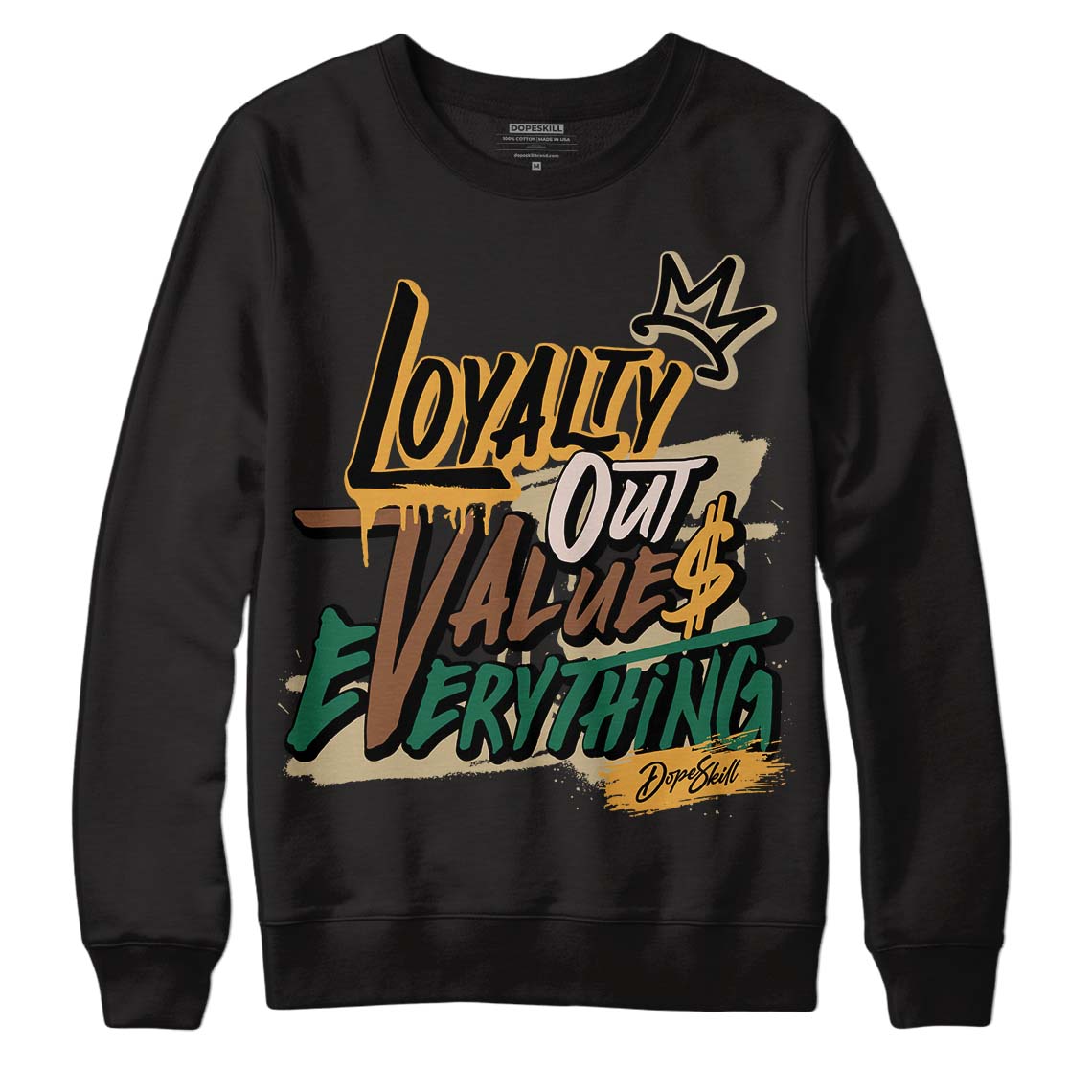 Safari Dunk Low DopeSkill Sweatshirt LOVE Graphic - Black 