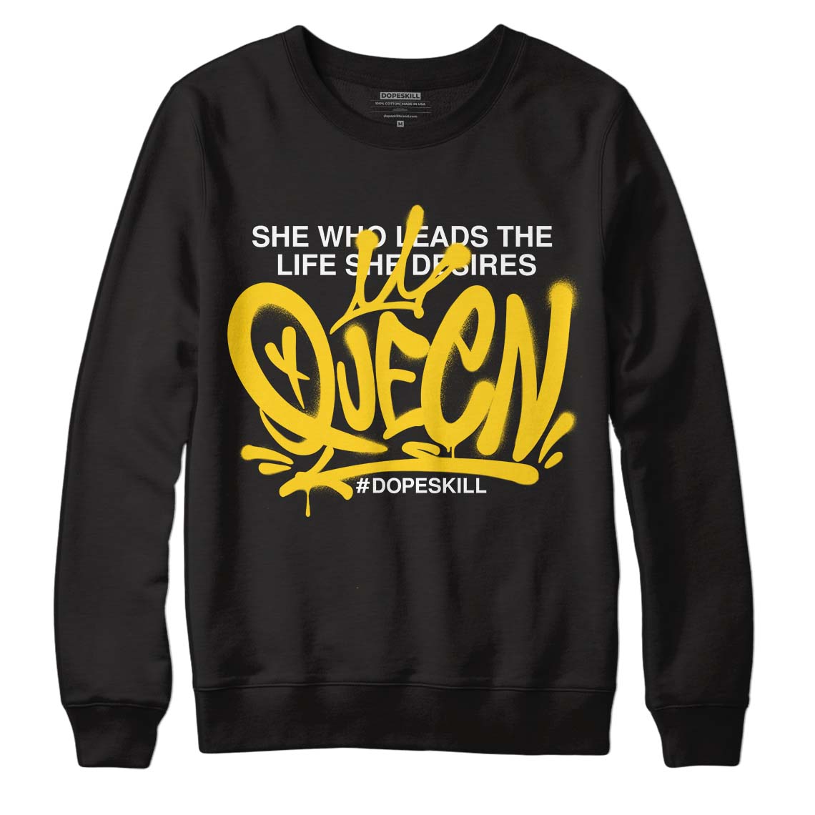 Lightning 4s DopeSkill Sweatshirt Queen Graphic - Black 