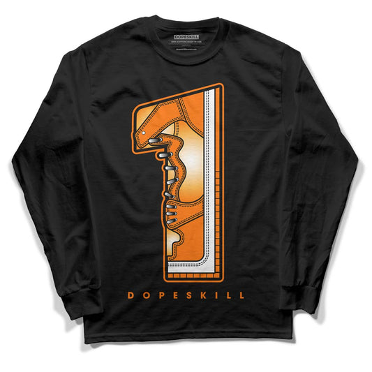 Wmns Dunk Low 'Magma Orange DopeSkill Long Sleeve T-Shirt No.1 Graphic Streetwear - Black