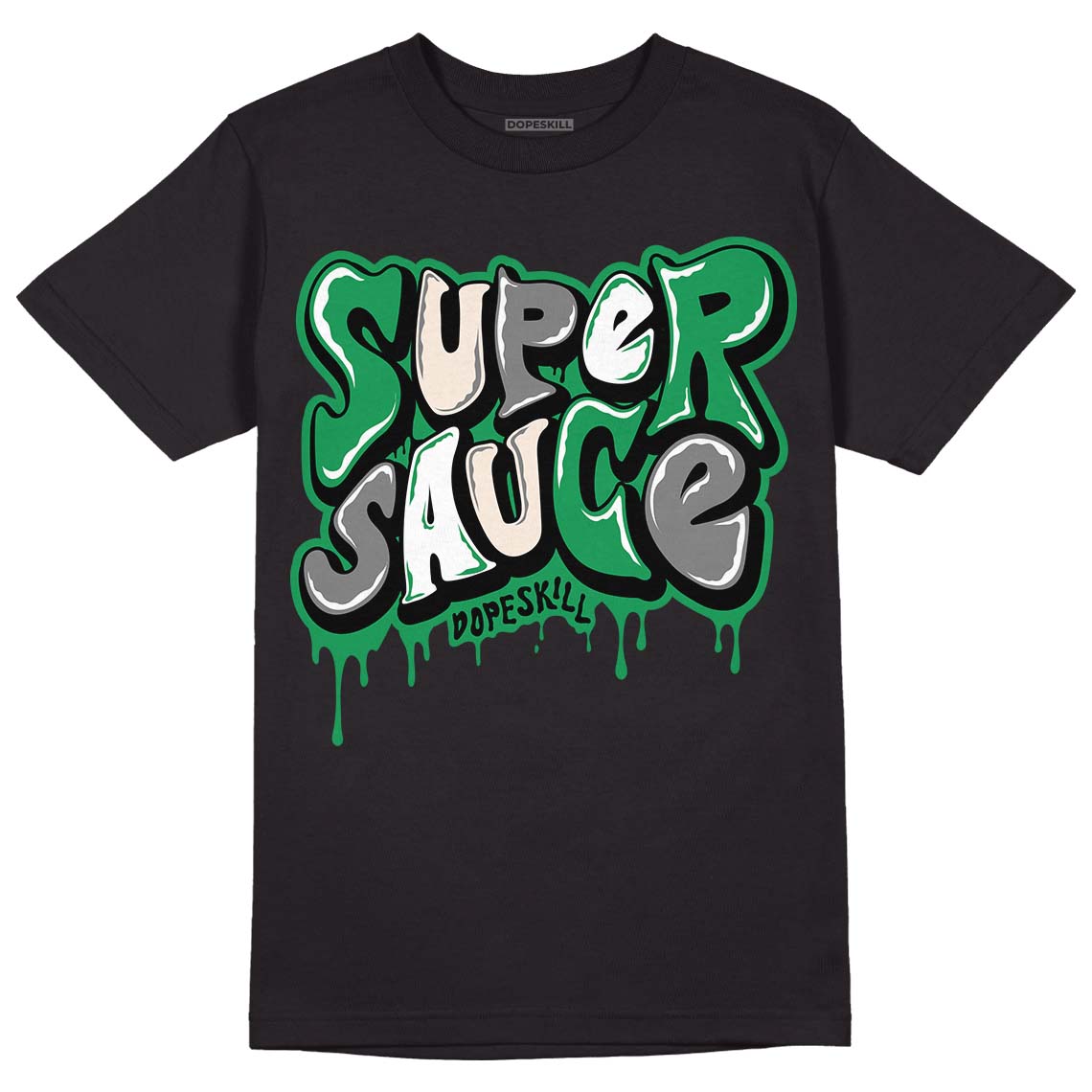 Jordan 2 Retro Lucky Green DopeSkill T-Shirt  Super Sauce Graphic Streetwear  - Black 