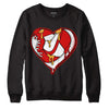 Dunk Low Gym Red DopeSkill Sweatshirt Heart Jordan Graphic - Black 