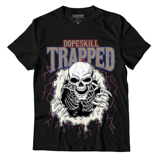 Jordan 4 Sail Canvas DopeSkill T-Shirt Trapped Halloween Graphic - Black 