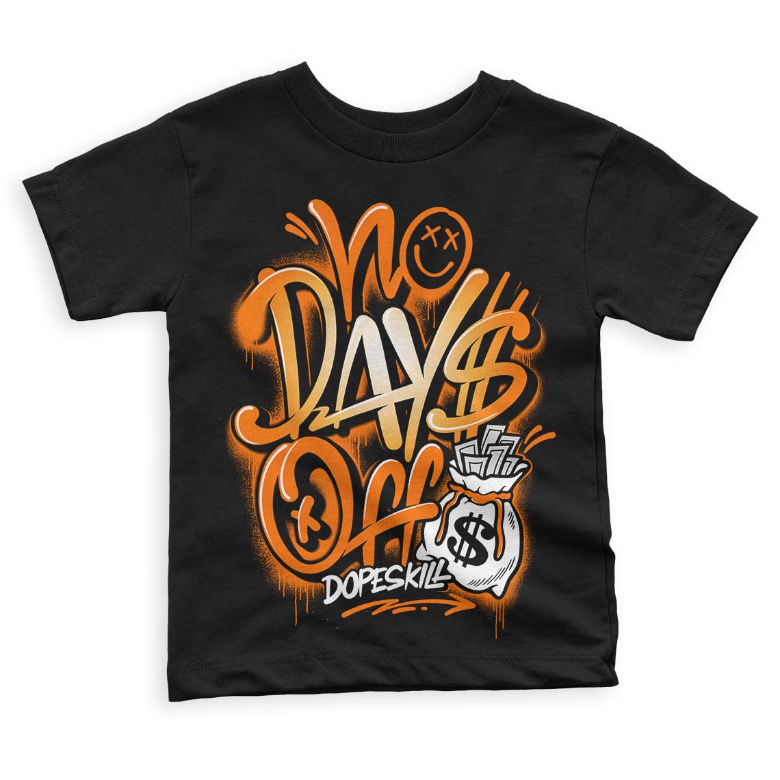 Wmns Dunk Low 'Magma Orange DopeSkill Toddler Kids T-shirt No Days Off Graphic Streetwear - Black