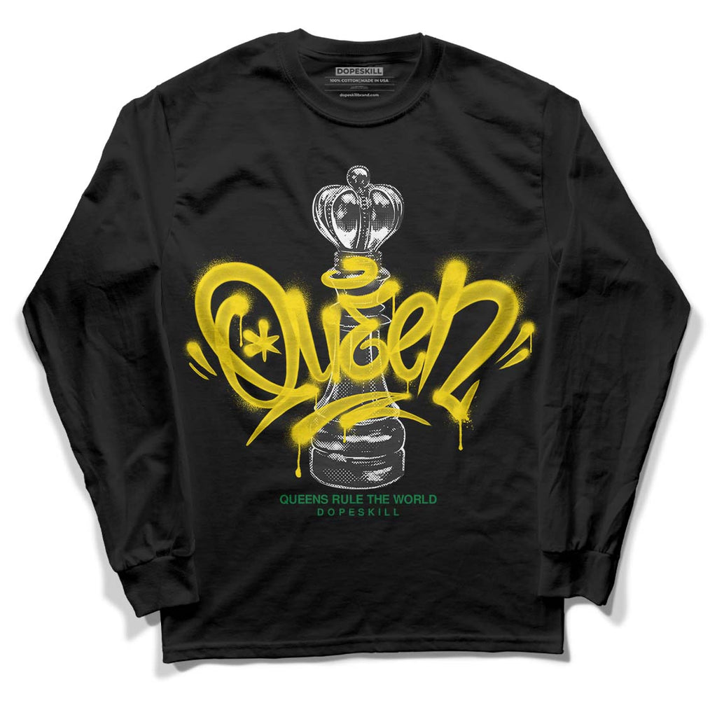 Dunk Low Reverse Brazil DopeSkill Long Sleeve T-Shirt Queen Chess Graphic Streetwear - Black