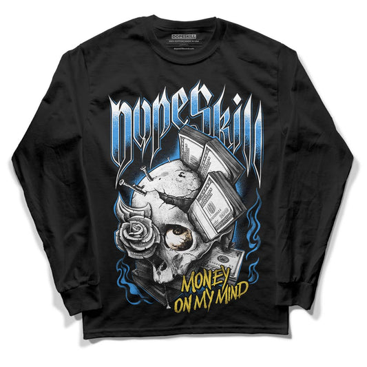 SB Dunk Low Homer DopeSkill Long Sleeve T-Shirt Money On My Mind Graphic - Black