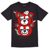 Gym Red 9s DopeSkill T-Shirt New Double Bear Graphic - Black