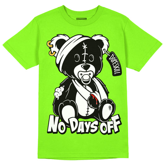 Neon Green Collection DopeSkill Neon Green T-shirt Hurt Bear Graphic