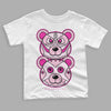 Triple Pink Dunk Low DopeSkill Toddler Kids T-shirt Leather Bear Graphic - White 