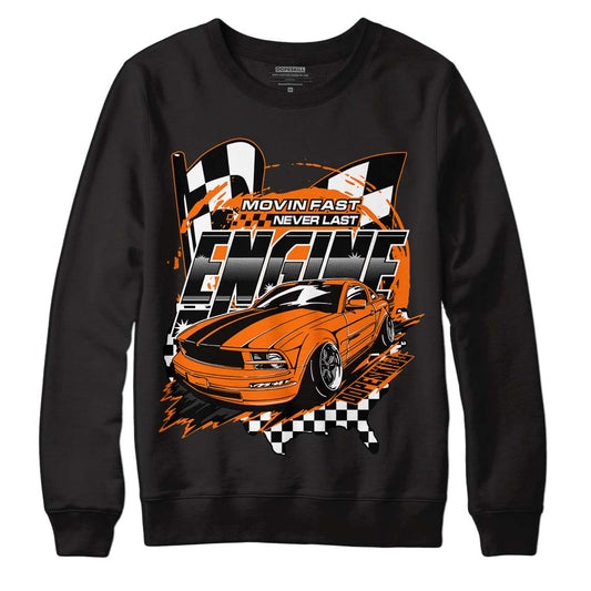 Orange Black White DopeSkill Sweatshirt ENGINE Tshirt Graphic - Black