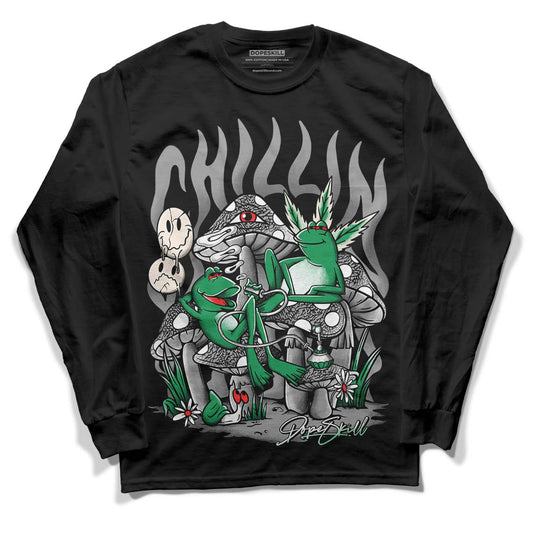 Jordan 3 WMNS “Lucky Green” DopeSkill Long Sleeve T-Shirt Chillin Graphic Streetwear - Black