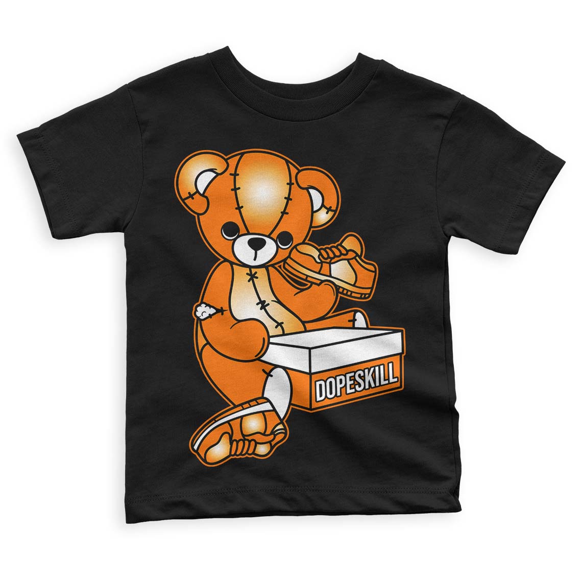 Wmns Dunk Low 'Magma Orange DopeSkill Toddler Kids T-shirt Sneakerhead BEAR Graphic Streetwear - Black