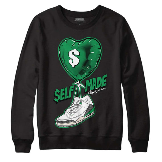 Jordan 3 WMNS “Lucky Green” DopeSkill Sweatshirt Self Made Graphic Streetwear - Black