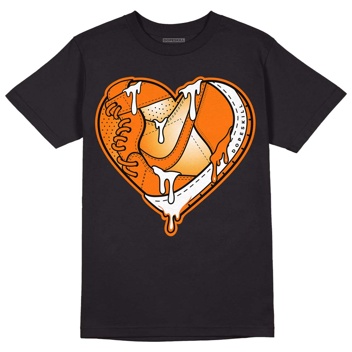 Wmns Dunk Low 'Magma Orange DopeSkill T-Shirt Heart Jordan 1 Graphic Streetwear - Black