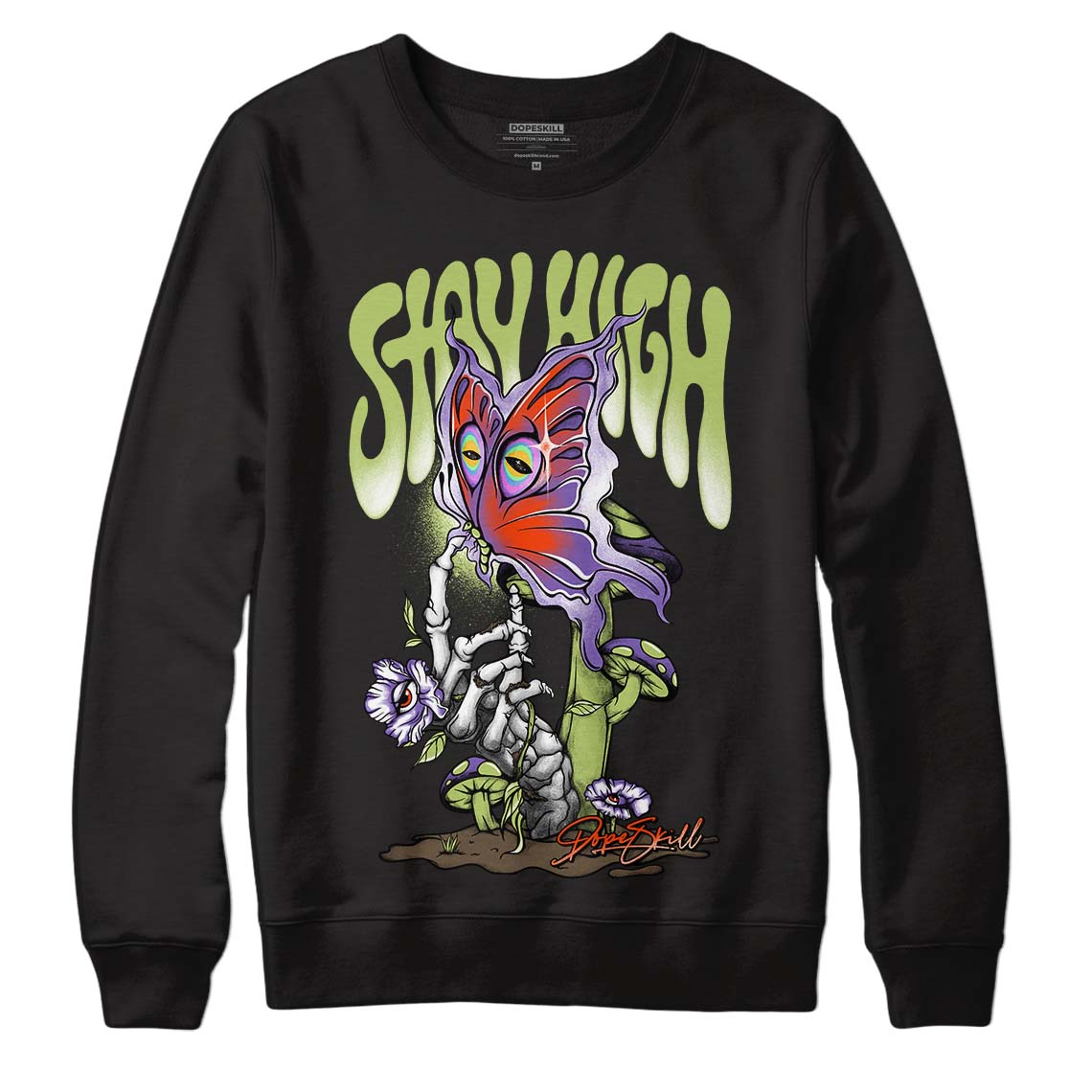 Canyon Purple 4s DopeSkill Sweatshirt Stay High Graphic - Black