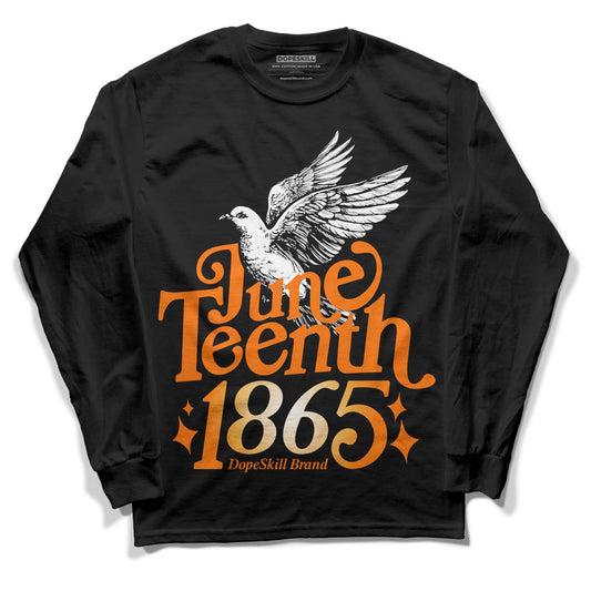 Wmns Dunk Low 'Magma Orange DopeSkill Long Sleeve T-Shirt Juneteenth 1865 Graphic Streetwear - Black