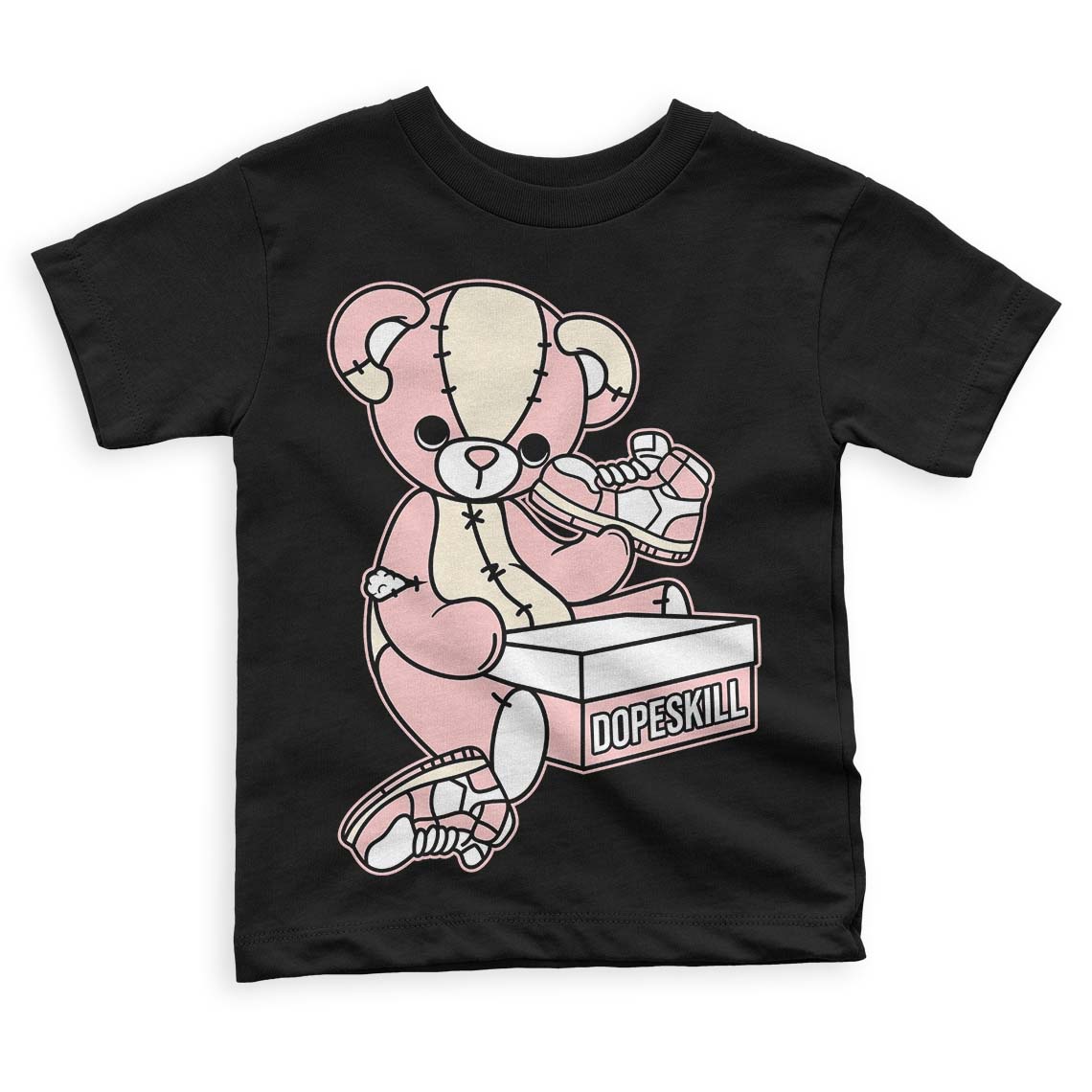 Jordan 1 High OG WMNS Washed Pink DopeSkill Toddler Kids T-shirt Sneakerhead BEAR Graphic Streetwear - Black