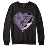 A Ma Maniére x Jordan 4 Retro ‘Violet Ore’  DopeSkill Sweatshirt Heart Jordan Graphic Streetwear - Black 