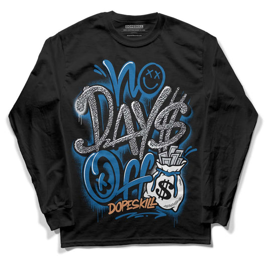 Jordan 3 Retro Wizards DopeSkill Long Sleeve T-Shirt No Days Off Graphic Streetwear - Black