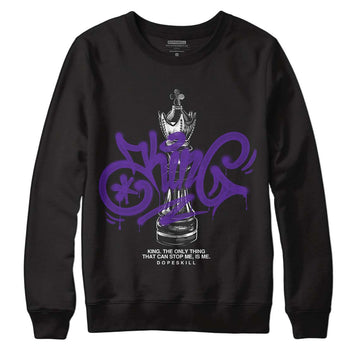 Jordan 13 Court Purple DopeSkill Sweatshirt King Chess Graphic Streetwear - Black