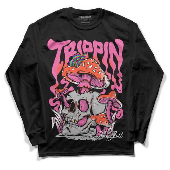 GS Pinksicle 5s DopeSkill Long Sleeve T-Shirt Trippin Graphic - Black